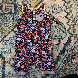 Rags floral tank girls romper size 5/6 NWT